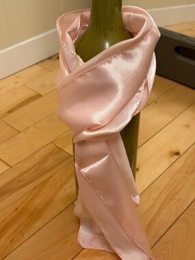 Satin Finish Light Pink Scarf - Formal & Feminine